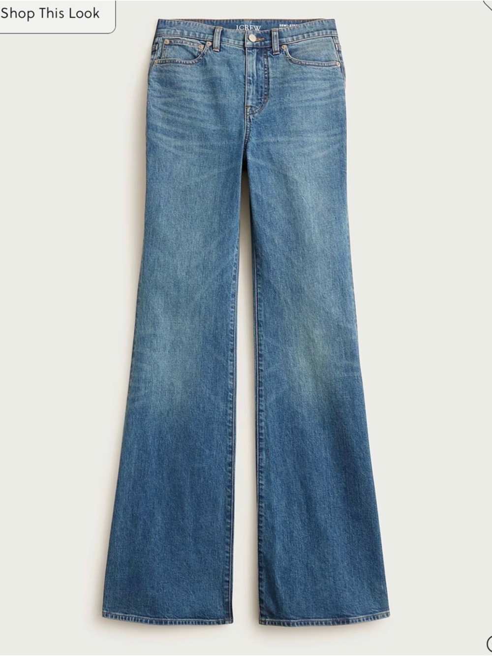 Women's High-Rise Flare Jeans in Mid (Kate) Blue - Semi Stretch - Picture 9 of 9
